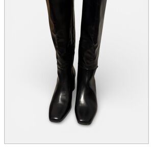 Naturalizer Waylon Elegant Black Knee-High Wide Calf Boots